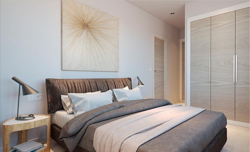 Dormitorio moderno y minimalista