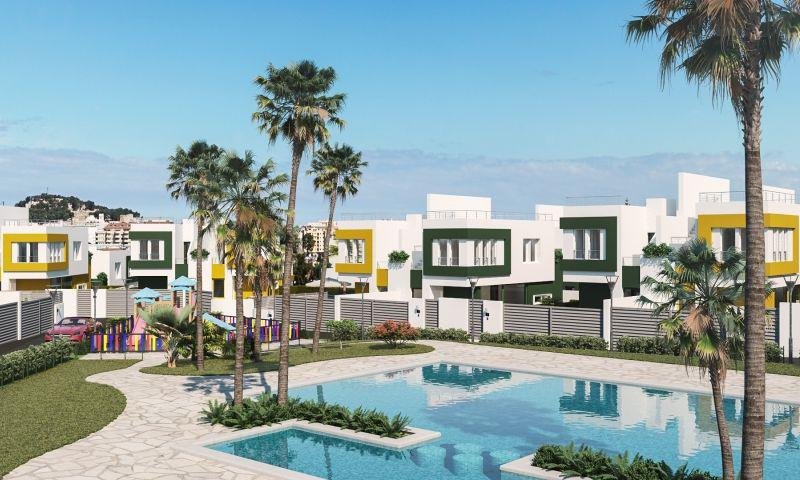 Complejo residencial con piscina