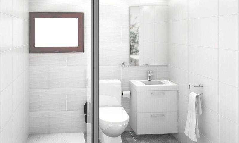 Baño moderno y minimalista