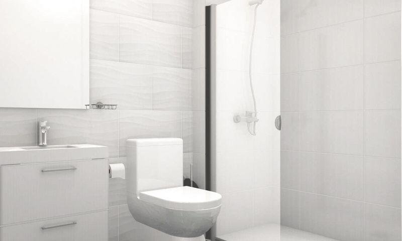 Baño moderno y minimalista
