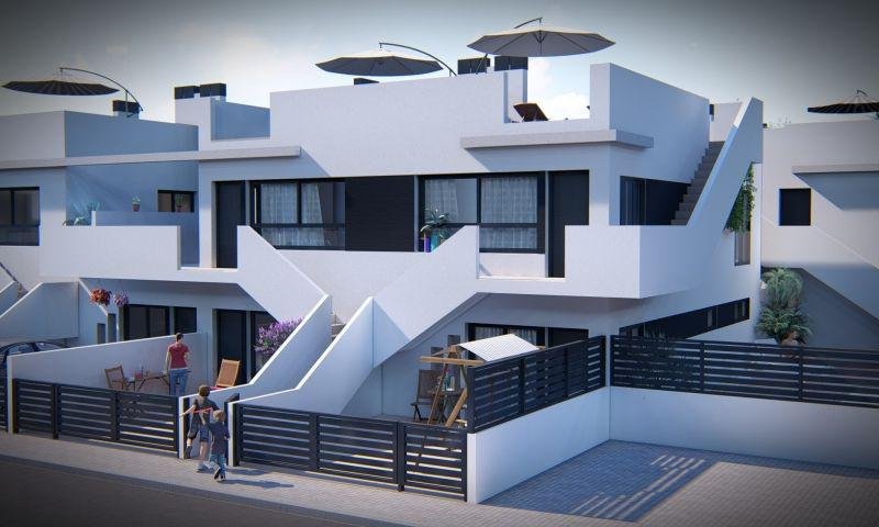 Modelo de casa moderna en urbanización