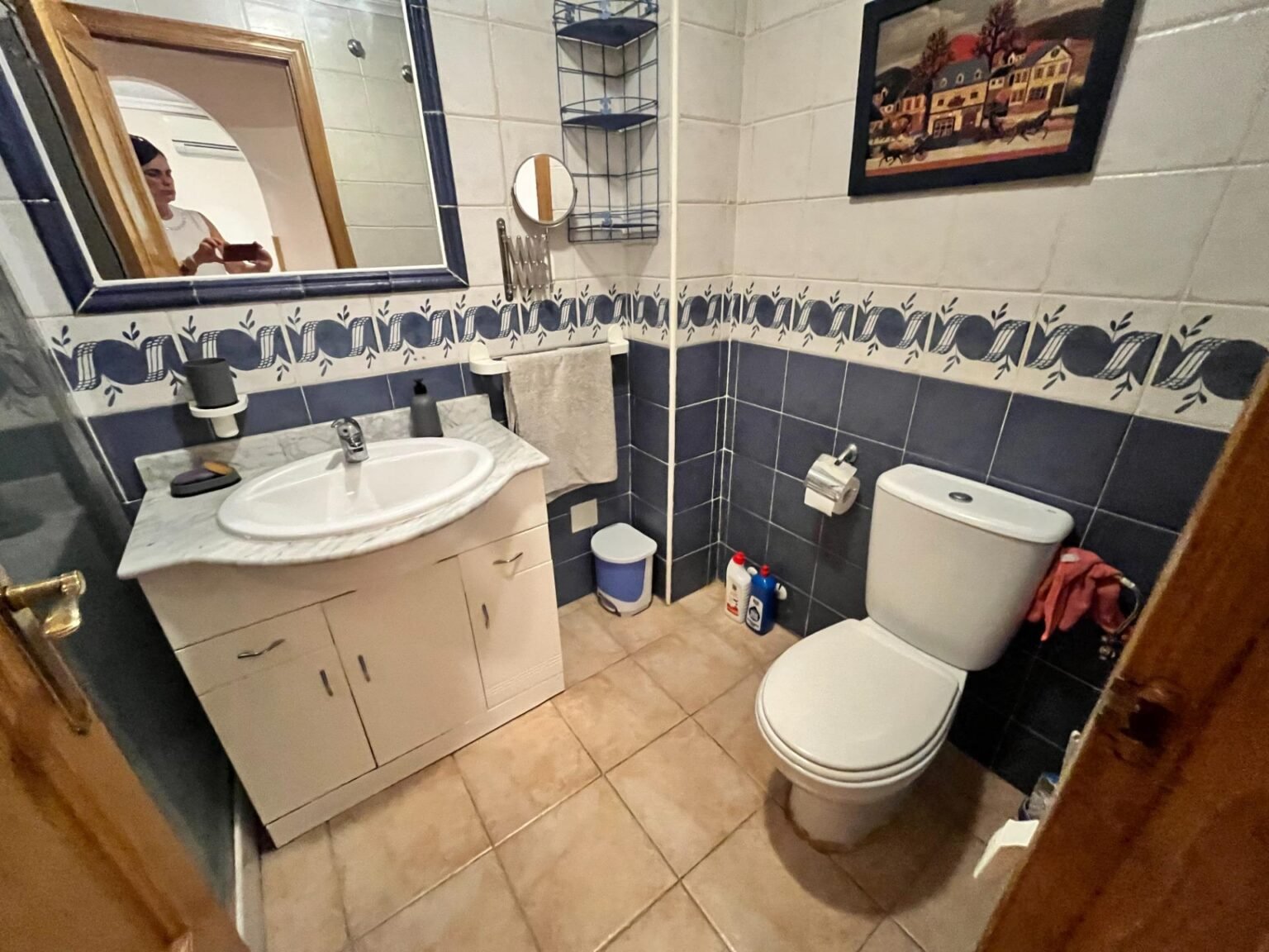 Baño con azulejos decorativos